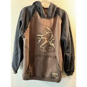 VTG Legendary Whitetails Sweatshirt Men’s M Camo Black Brown Hooded Deer Hunting